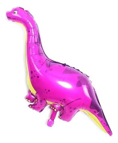 1 Balão Metalizado Dinossauro Jurássico Grande 107cm Cor Pink Cód 3079