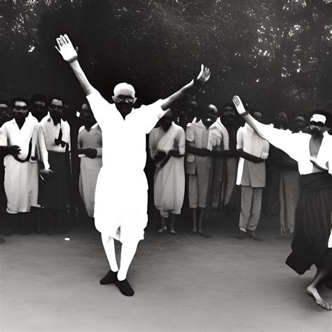 Gandhiji Dancing Graphic · Creative Fabrica