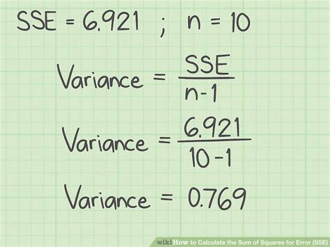 3 Ways To Calculate The Sum Of Squares For Error Sse Wikihow