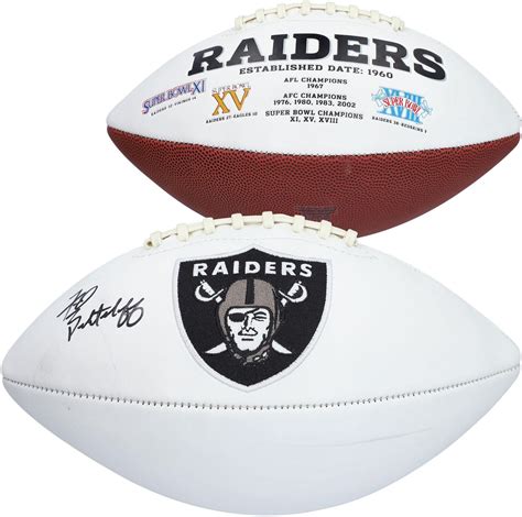 Fred Biletnikoff Oakland Raiders Autographed White Panel Football Ebay