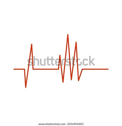 Vector Illustration Heart Beat Cardiogram Stock Vector Royalty Free