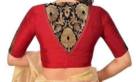 Designer Red Cotton Silk Blouse New Indian Designer Readymade Etsy