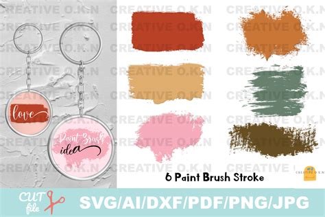 Keychain Paint Brush Stroke Bundle Graphic By Truthkeep Creative Fabrica