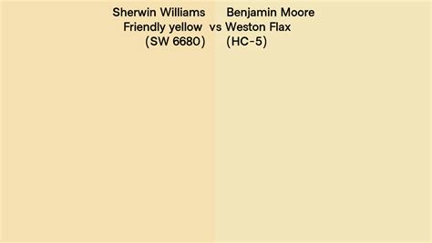 Sherwin Williams Friendly Yellow Sw Vs Benjamin Moore Weston