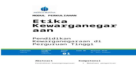 Modul Mercubuana Ac Id Web Viewteknik Industri Dr Rais Hidayat