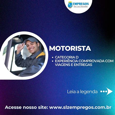 MOTORISTA SLZ Empregos