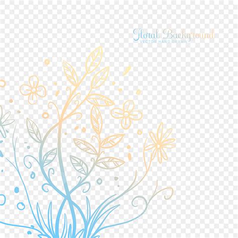 Hand Drawn Floral Vector Hd Images Hand Drawn Decorative Floral