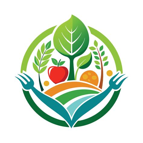 A Logo Design For A Healthy Food Company Featuring Green Harvest Fruits