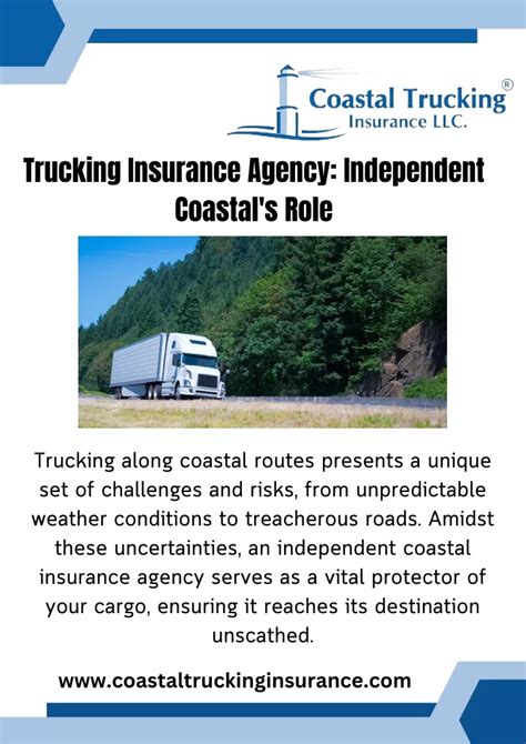 Ppt Trucking Insurance Agency Independent Coastals Role Powerpoint