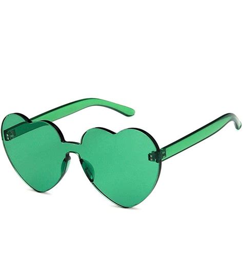 Fashion Heart Shaped Sunglasses For Women Eyewear Frameless Glasses