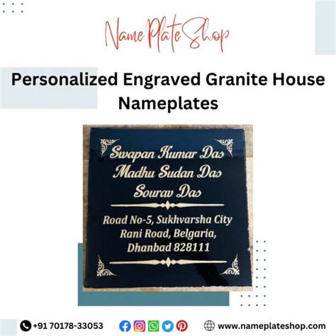 Engraved Granite House Nameplates Elevate Your Home