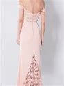 Pink Cap Sleeve Floor Length Lace Bodice Mermaid Long Bridesmaid Dress