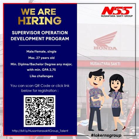 Lowongan Kerja Supervisor Operational Development Program Sodp Di Pt