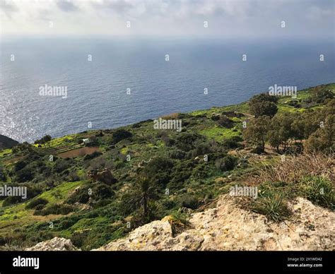 Coastal Landscape In Malta Mediterranean Sea Republic Of Malta Stock