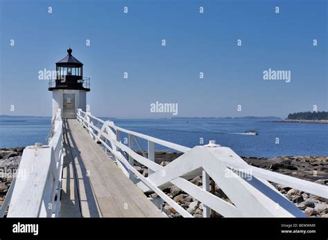 Marshall Point Lighthouse Port Clyde Maine Usa Stock Photo Alamy