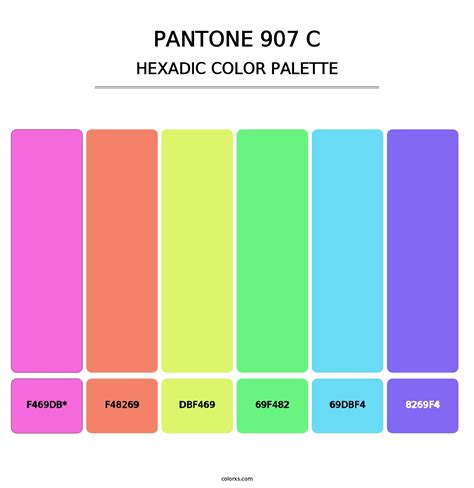 PANTONE 907 C color palettes - colorxs.com
