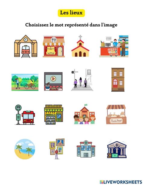 Les Lieux De La Ville Interactive Activity For A1 You Can Do The