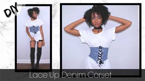 Diy Lace Up Denim Corset Kylie Jenner Inspired Diy Corset Denim