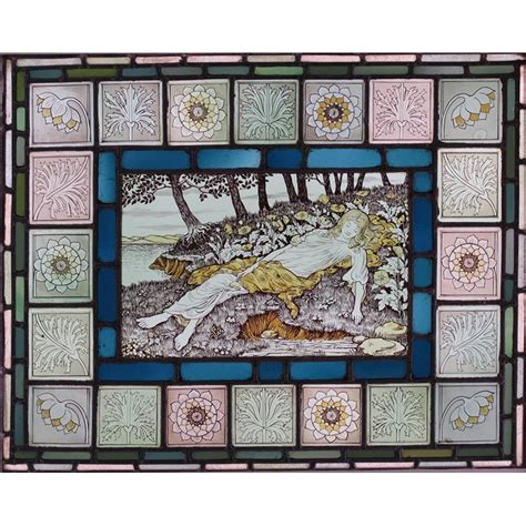 A Stained Glass Panel Of By William Glasby Rectangular Woolley And Wallis