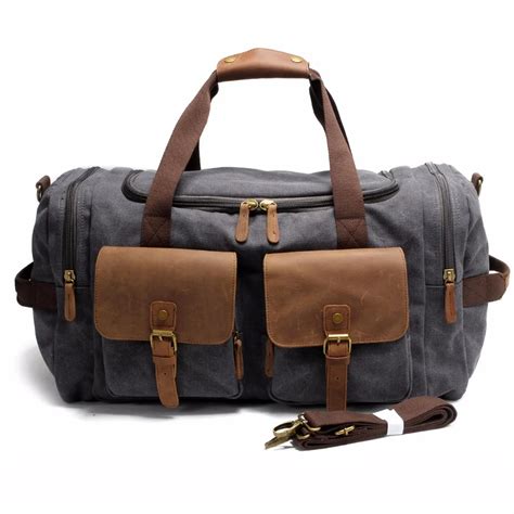 2017 Vintage Canvas Men Travel Bags Carry On Luggage Bag Large Men Duffel Bags Shoulder Weekend