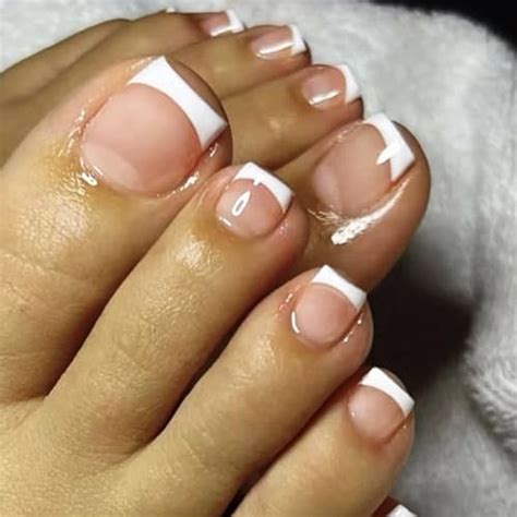 Amazon Pink Press On Toe Nails French Tip Fake Toenails With