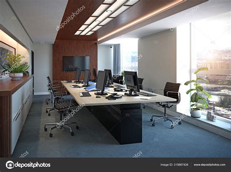 Modern Office Interior Design Stock Photo By Vicnt2815 315667426