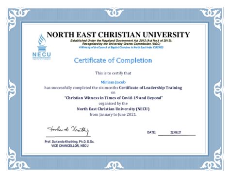 Pdf North East Christian University