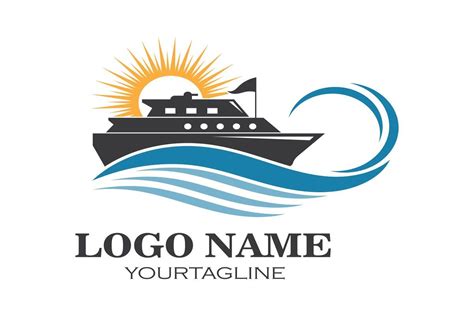 Cruise Ship Logo Template Vector Illustration Graphic By