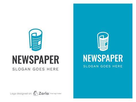 Newspaper Logo by Zarla logo maker on Dribbble