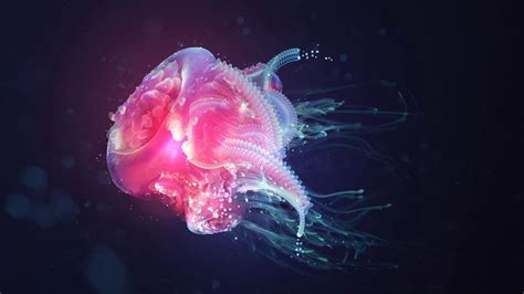 Скачать 1920x1080 медуза, подводный, свет, тень обои, картинки full hd ...
