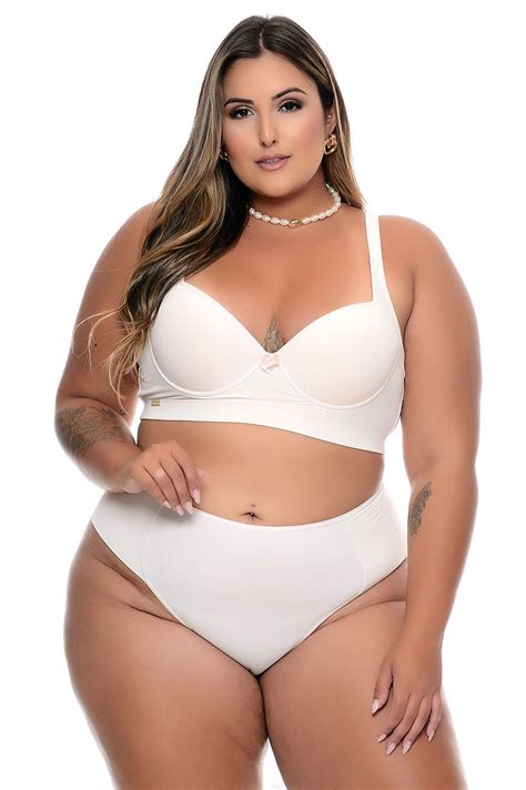Calcinha Plus Size Conforto Microfibra Nude Vk Moda Plus Size
