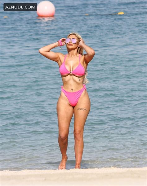 Chloe Ferry Sexy Looking Fabulous In Her Skimpy Pink Bikini AZNude