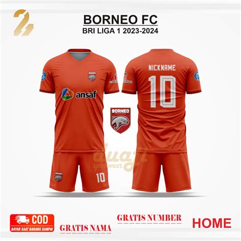 Jual Jersey Borneo Fc Home 2023 2024 Terbaru Full Printing Kualitas