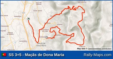 SS 3 5 Maçãs de Dona Maria stage map Rali Vidreiro Centro de