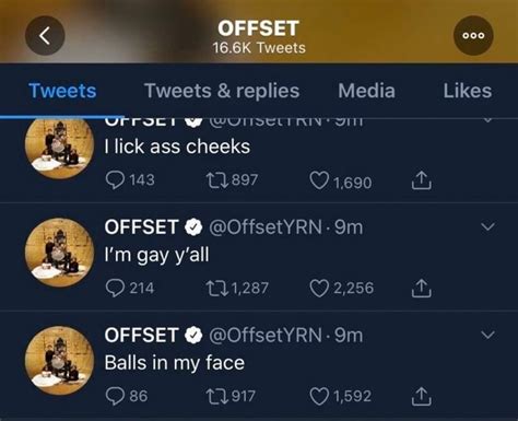 Offset K Tweets Likes Tweets Tweets Replies Media Likes Lick Ass