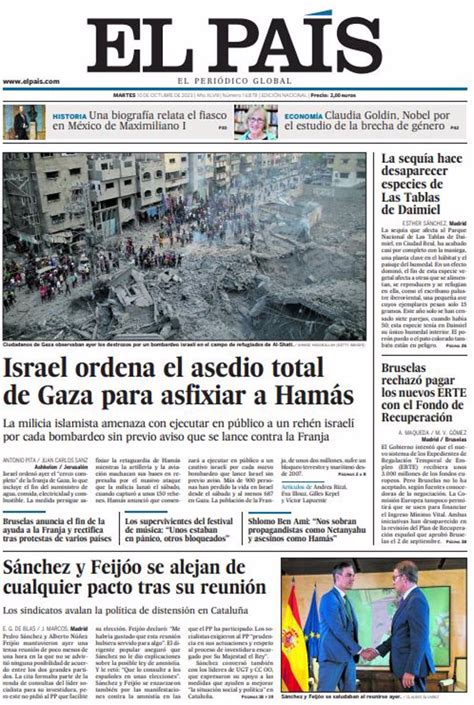 Las portadas de los periódicos del martes 10 de octubre