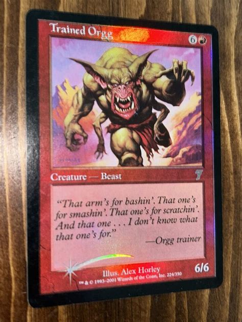 Foil Trained Orgg Mtg Magic 7th Edition English Near Mint Mint