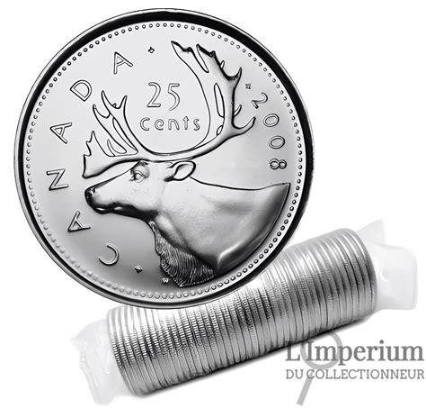 2008 Canada 25 Cent Rmc Logo Original Roll