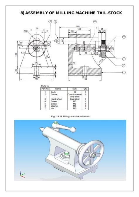 Assembly And Details Machine Drawing Pdf Mechanical Engineering