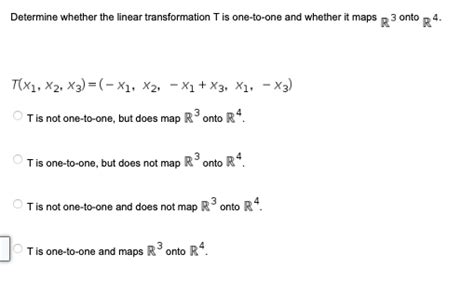 Solved Determine Whether The Linear Transformation Tis Chegg