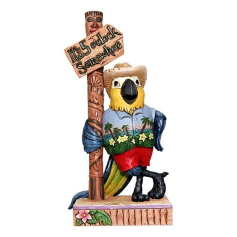 Margaritaville Parrot By Sign Post Its 500 Here Heartwood Creek Statue By Jim Shore