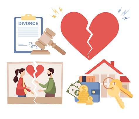 Divorce icon. Torn photo of couple in love. Broken heart. Break up. End ...