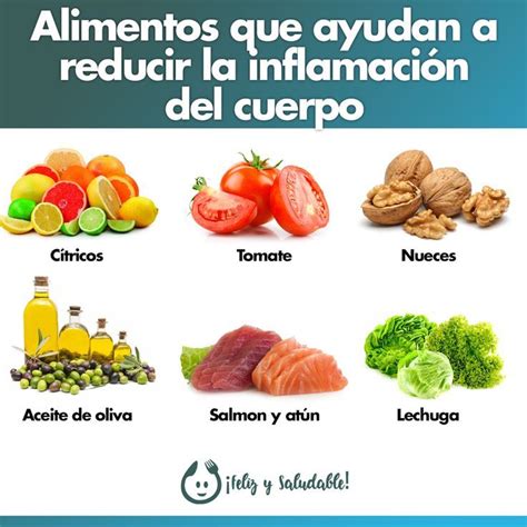 Alimentos que ayudan a reducir la inflamación del cuerpo Alimentos