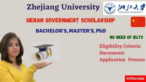 Zhengzhou University Henan Government Scholarship Requirement