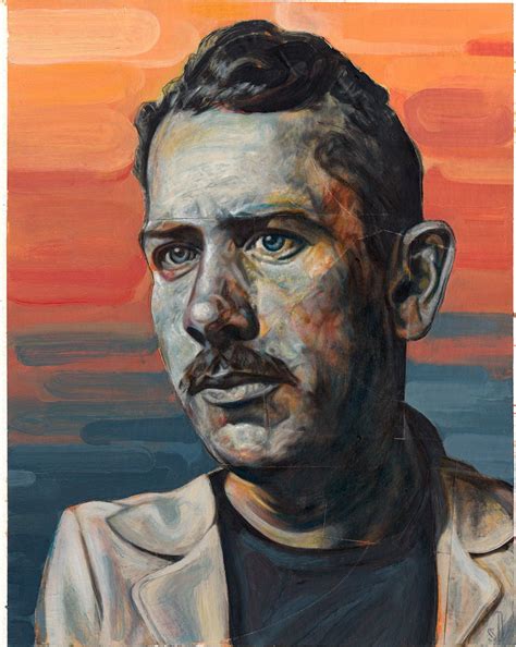 portrait  john steinbeck  archival art print  scott etsy