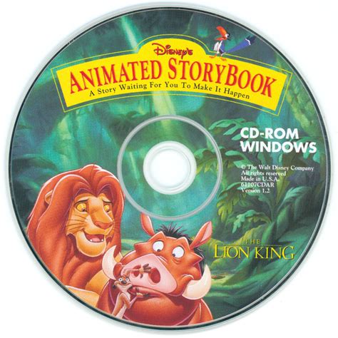 The Lion King Disneys Animated Storybook Pc Cd Rom Windows Interactive