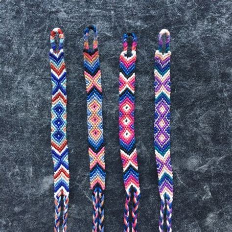 Triple Diamond Pattern Friendship Bracelet Friendship Bracelets