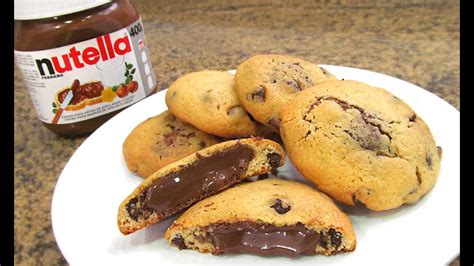 Galletas Chocolate Chip Cookies Con Nutella Youtube