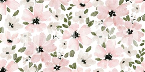 Watercolor Pink Flowers Wallpaper - Buy Online | Happywall