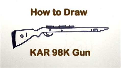 How To Draw Kar 98k Gun From Pubg Tech Kish Youtube